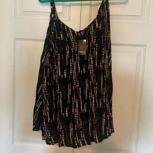 Black, white, and beige tank top